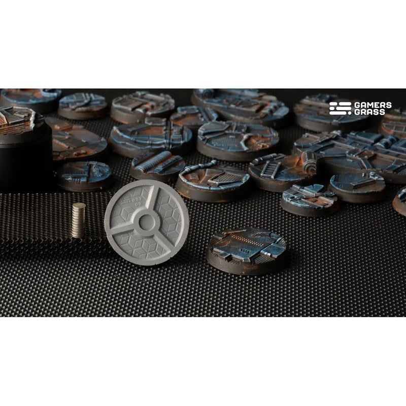 Gamers Grass - Battle Ready Bases - Spaceship Corridor - Round 32mm (x8)