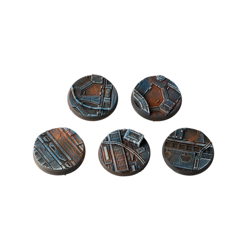 Gamers Grass - Battle Ready Bases - Spaceship Corridor - Round 40mm (x5)