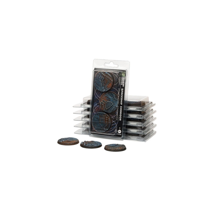 Gamers Grass - Battle Ready Bases - Spaceship Corridor - Round 50mm (x3)