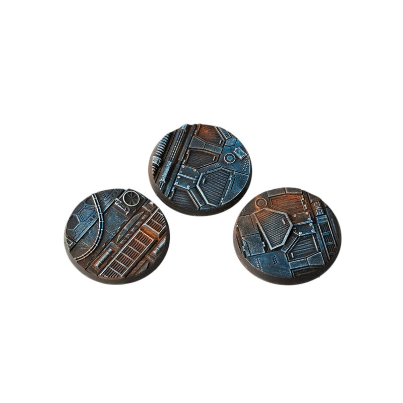 Gamers Grass - Battle Ready Bases - Spaceship Corridor - Round 50mm (x3)