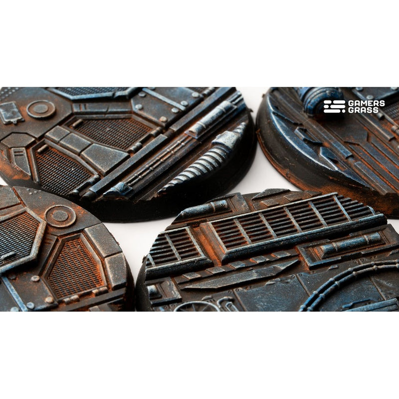 Gamers Grass - Battle Ready Bases - Spaceship Corridor - Round 50mm (x3)
