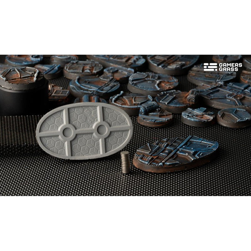 Gamers Grass - Battle Ready Bases - Spaceship Corridor - Oval 60mm (x4)