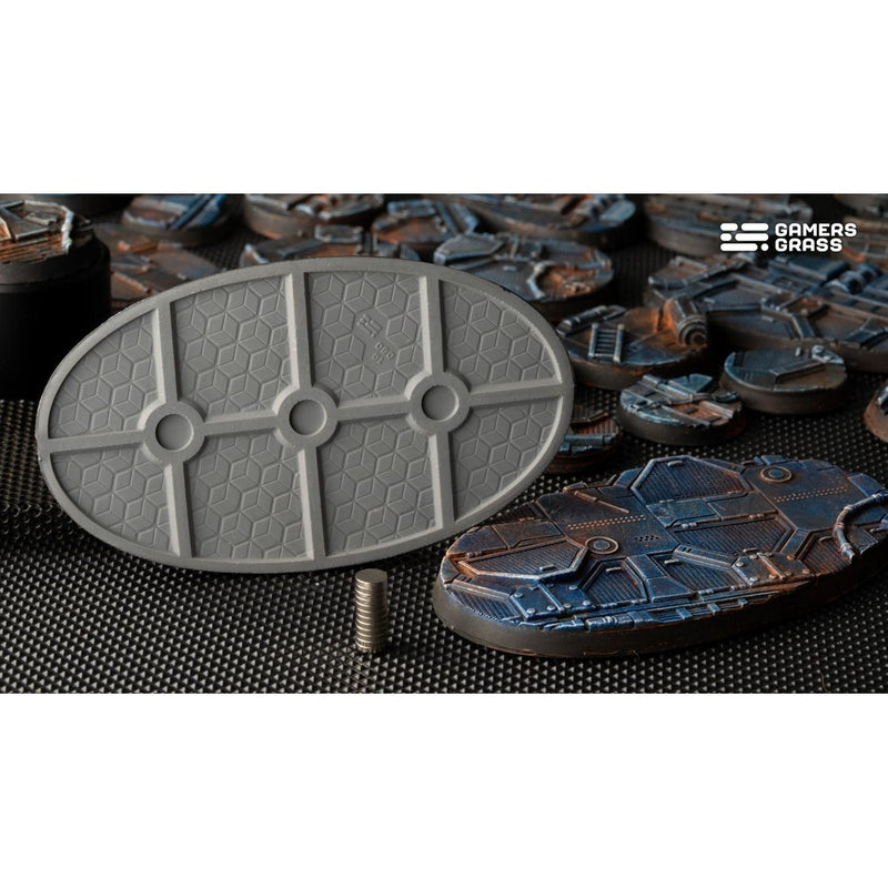 Gamers Grass - Battle Ready Bases - Spaceship Corridor - Oval 90mm (x2)