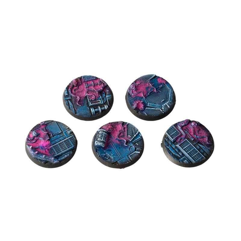 Gamers Grass - Battle Ready Bases - Alien Infestation - Round 40mm (x5)