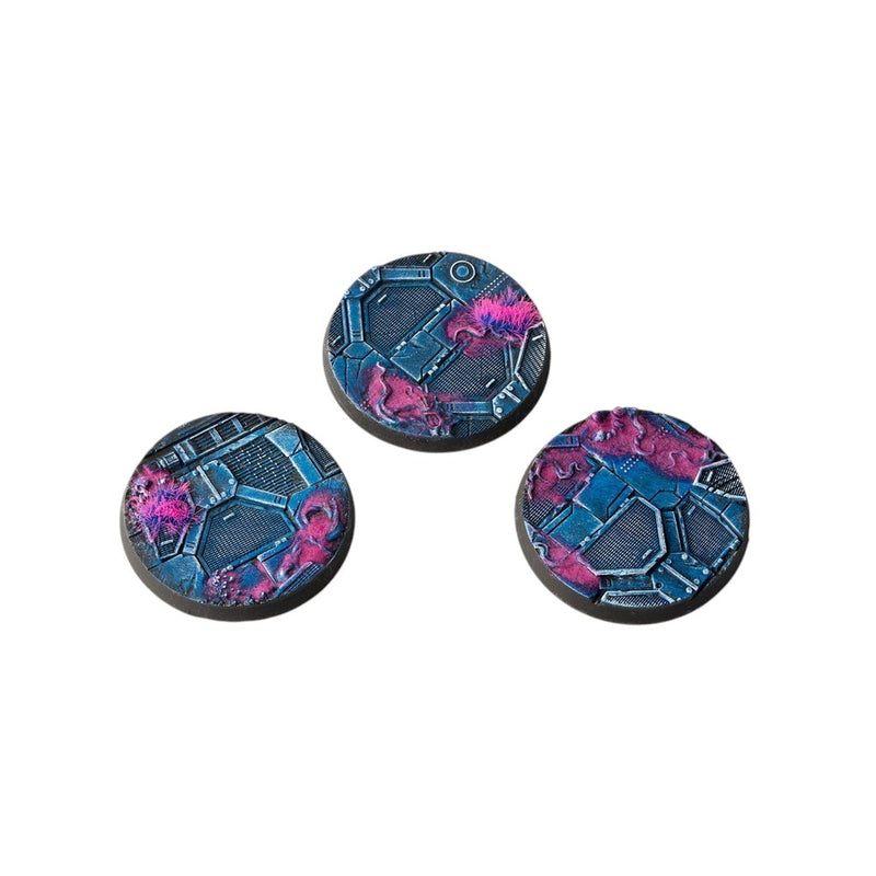 Gamers Grass - Battle Ready Bases - Alien Infestation - Round 50mm (x3)