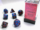 Chessex D7-Die Set Dice Gemini Black-Red Starlight Red  (7 Dice in Display)
