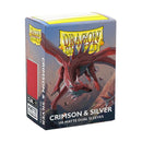 Dragon Shield - Sleeves - Box 100 - Standard Size - Matte Dual - Crimson & Silver