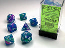 Chessex D7-Die Set Dice Festive Waterlily White  (7 Dice in Display)