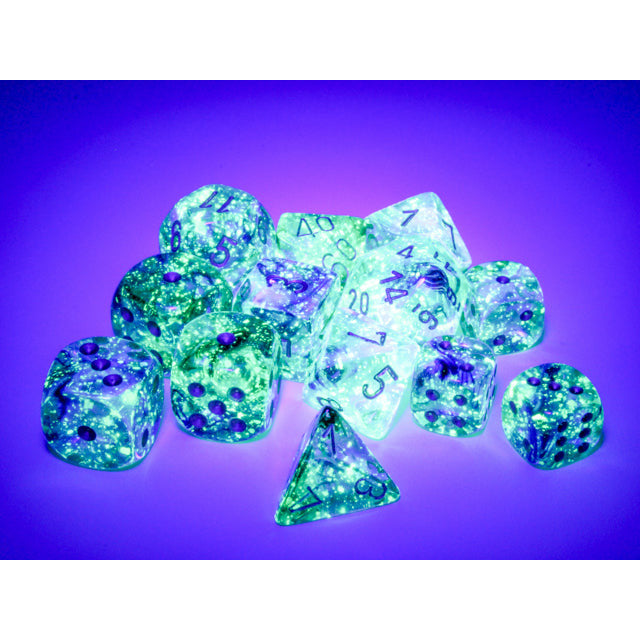 Chessex 16mm D6 Dice Block Oceanic/Gold (Luminary Effect)
