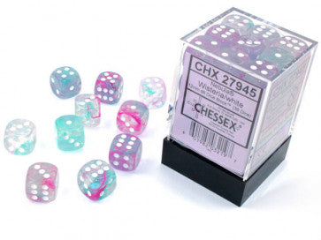 Chessex 12mm D6 Dice Block Nebula Wisteria/White (Luminary Effect)