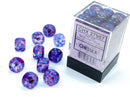Chessex 12mm D6 Dice Block Nebula Nocturnal/Blue (Luminary Effect)