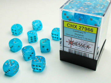 Chessex D6-Die Set Dice Luminary Sky/Silver
