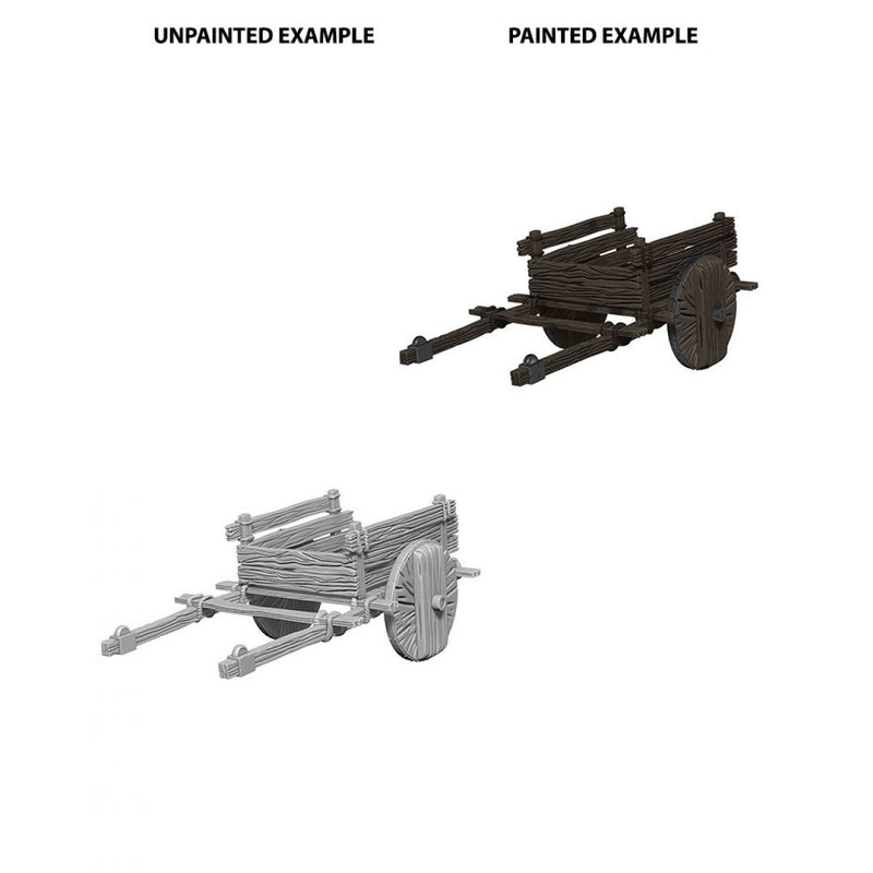 WizKids Deep Cuts Unpainted Miniatures - 2 Wheel Cart