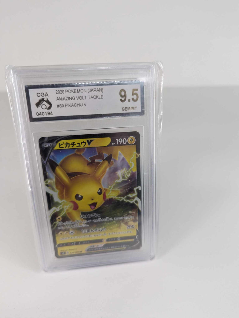 Japanese Pikachu V 030/100 Graded CGA 9.5