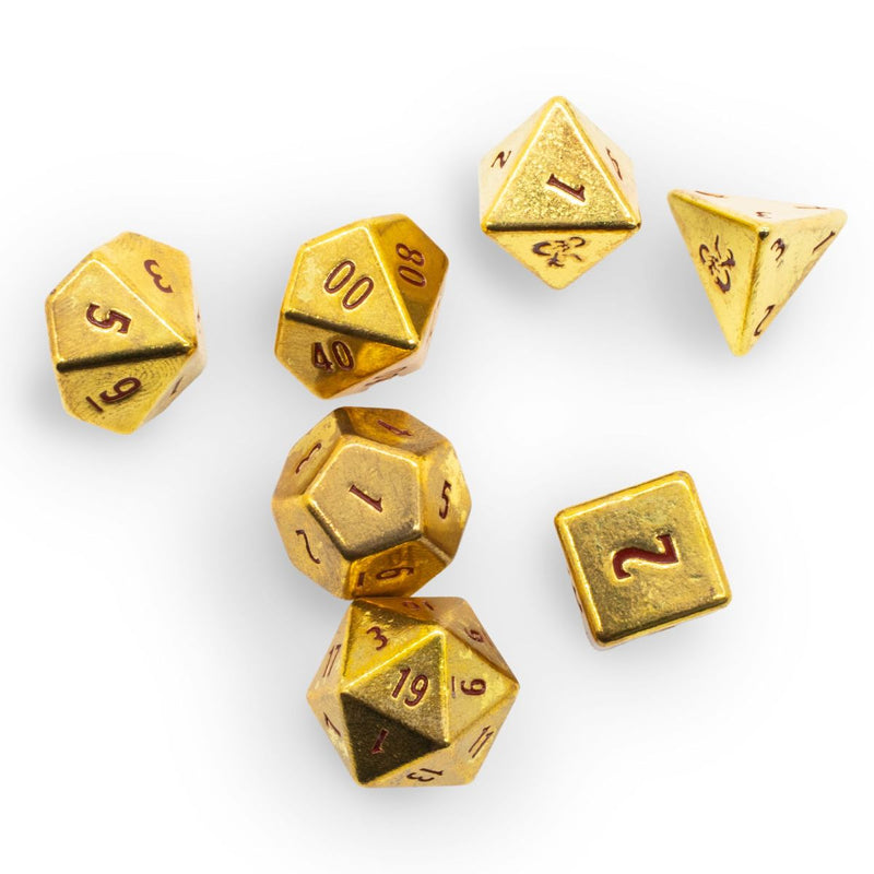 Ultra Pro: Dungeons & Dragons 50th Anniversary Heavy Metal Dice Set (7 Dice Set)