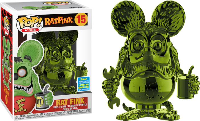 Rat Fink - Funko Pop! Figure - 2019 Summer con Exclusive (green chrome) (15)