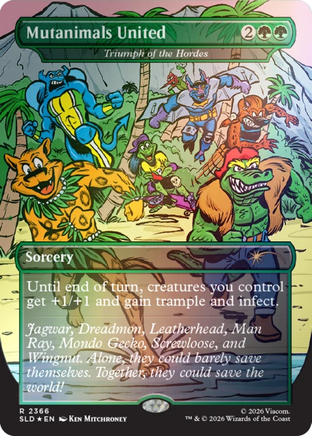 Magic the Gathering - Secret Lair x Teenage Mutant Ninja Turtles - The Mighty Mutanimals (Foil Edition)