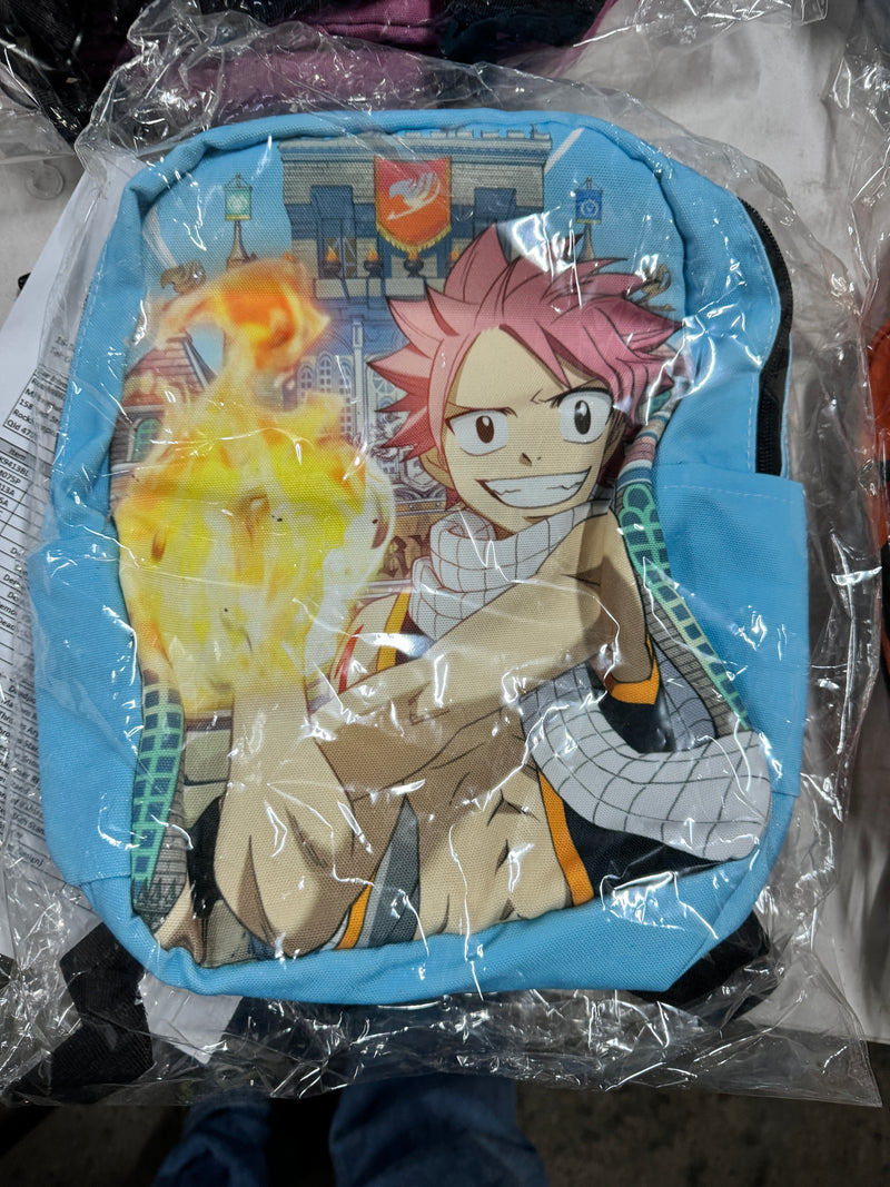 Anime School Bag: Fairy Tail Cartoon Characters Pattern Full Color Backpack