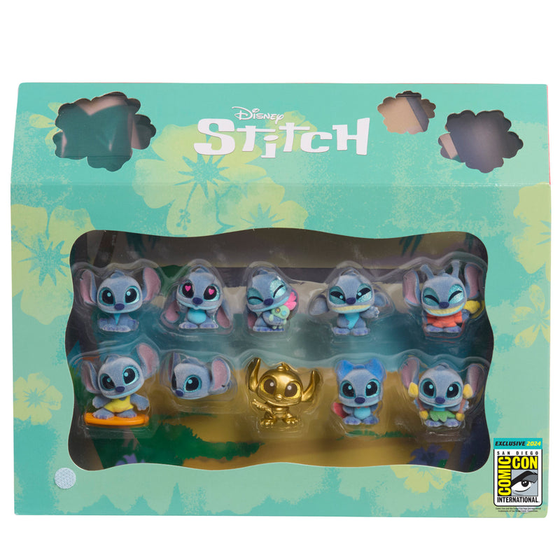 SDCC 2024 Exclusive Disney Doorables 8 Piece Flocked Stitch Collection Peek Set