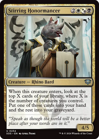 Stirring Honormancer [Secrets of Strixhaven]