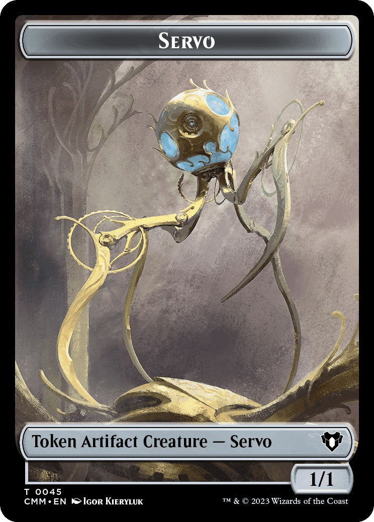 Servo // Phyrexian Myr Double-Sided Token [Commander Masters Tokens]