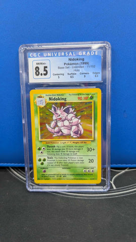 1999 Base Set Unlimited Nidoking - #11/102 - Graded CGC 8.5