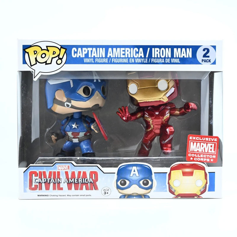 Captain America/ Iron Man - Pop! Civil War Collector Corps 2 Pack