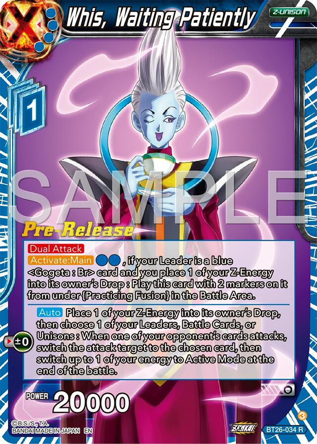 Whis, Waiting Patiently (BT26-034) [Ultimate Advent Prerelease Promos]