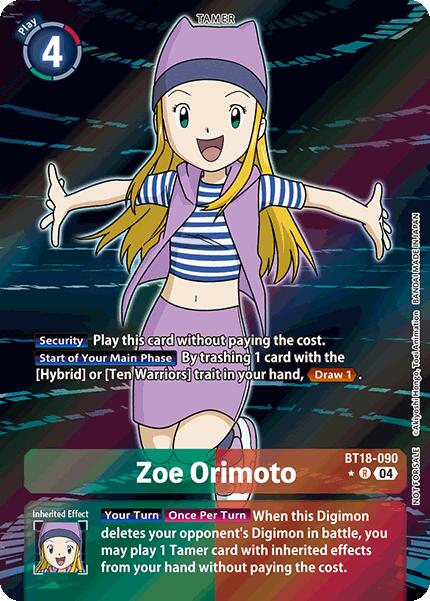 Zoe Orimoto [BT18-090] (Release Special Booster 2.0: Box Promotion Pack) [Release Special Booster 2.0]