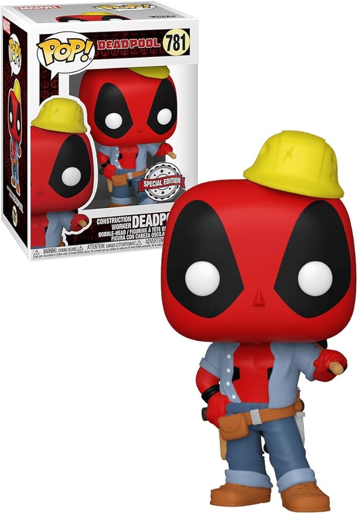 Marvel - Funko Pop! Figure - Construction Worker Deadpool Special Edition (781)