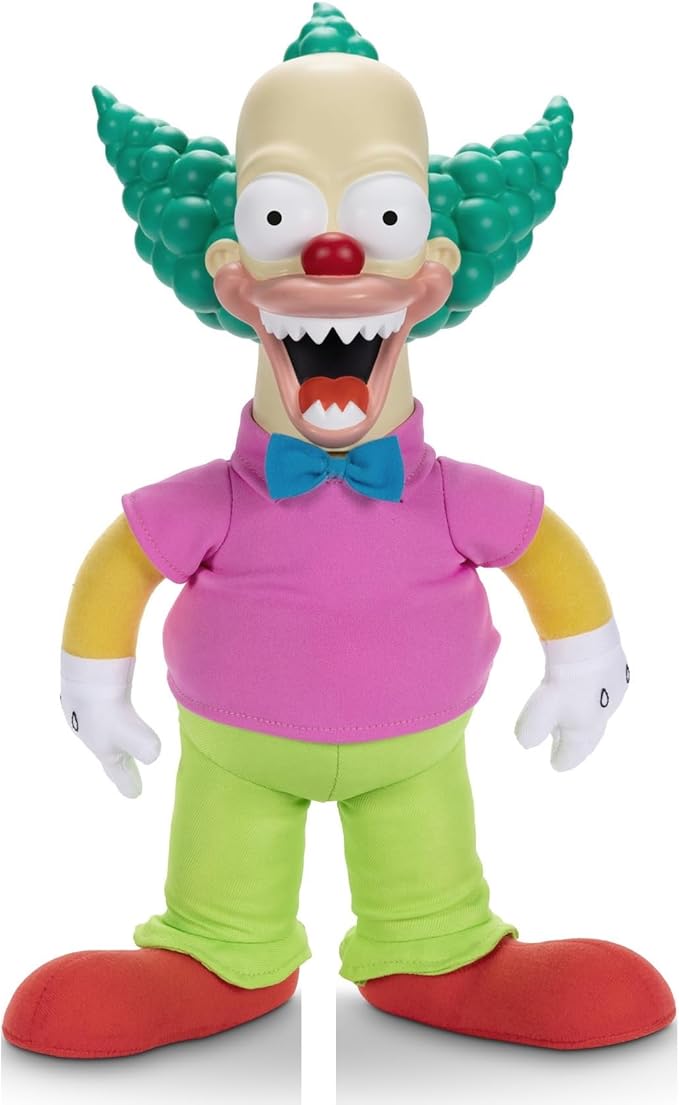 The Simpsons Talking Krusty Doll Plush, 16" Good and Evil Krusty Pull String Doll, from The Classic Treehouse of Horror III Episode
