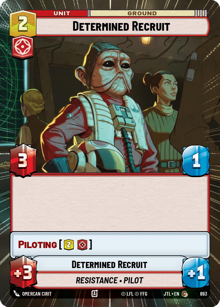 Determined Recruit (893) (Hyperspace Foil) (893) [Jump to Lightspeed]