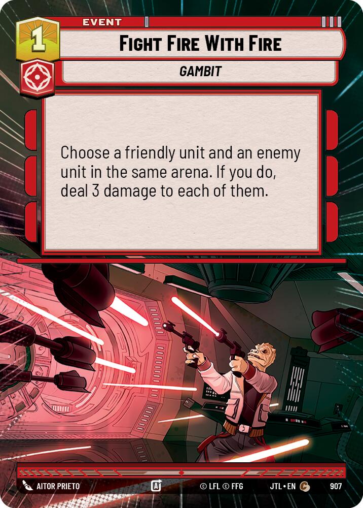 Fight Fire With Fire (907) (Hyperspace Foil) (907) [Jump to Lightspeed]
