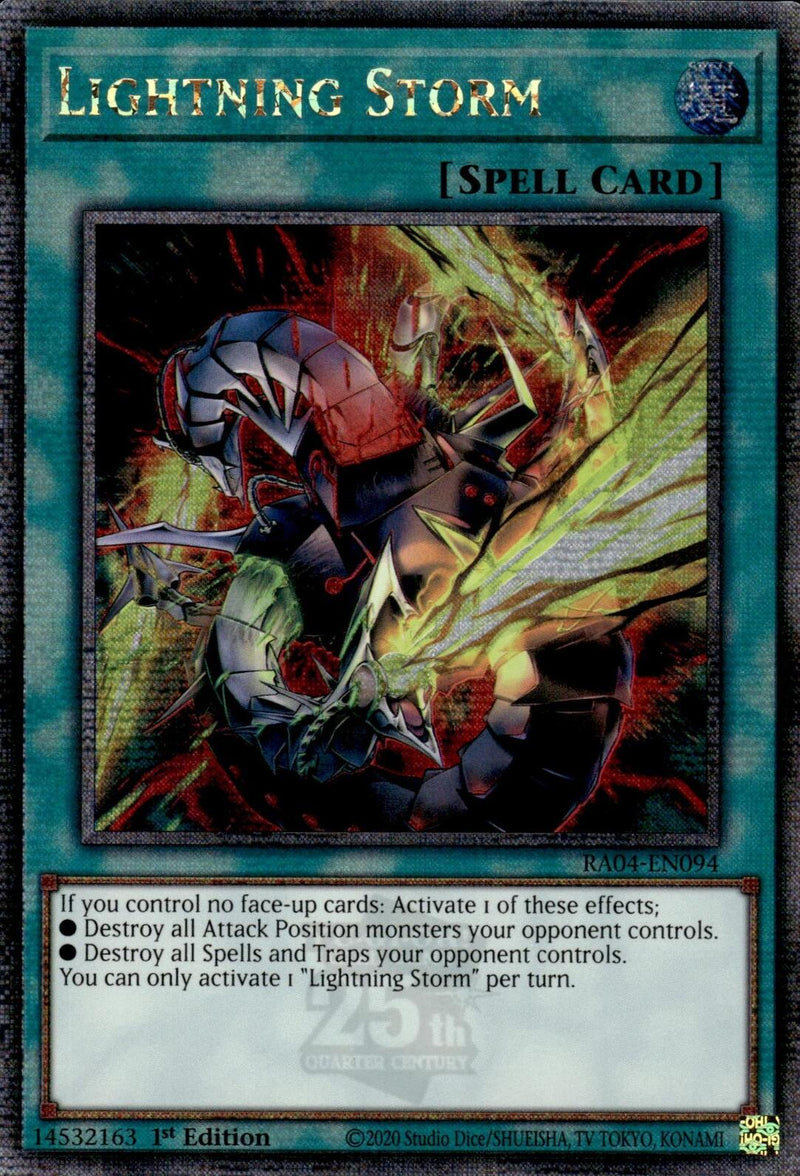 Lightning Storm (New Art) [RA04-EN094] Quarter Century Secret Rare