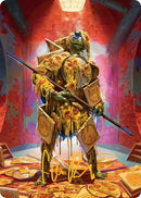 Commander's Plate Art Card (Gold-Stamped Signature) [Teenage Mutant Ninja Turtles Art Series]