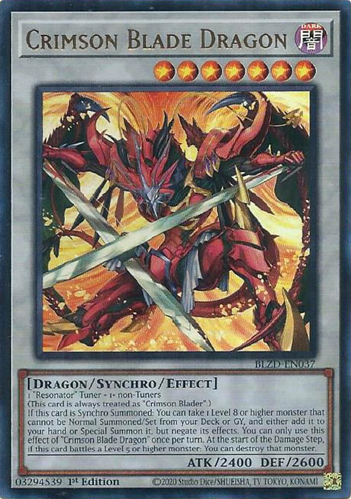 Crimson Blade Dragon [BLZD-EN037] Ultra Rare