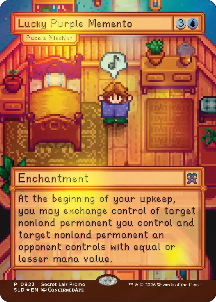 Lucky Purple Memento - Puca's Mischief [Secret Lair Drop Series]
