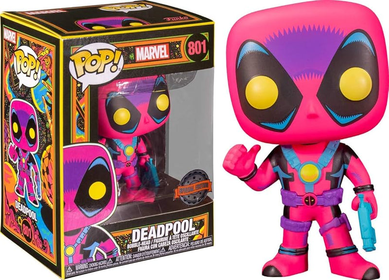 Marvel - Funko Pop! Figure - Deadpool Special Edition Black Light (801)