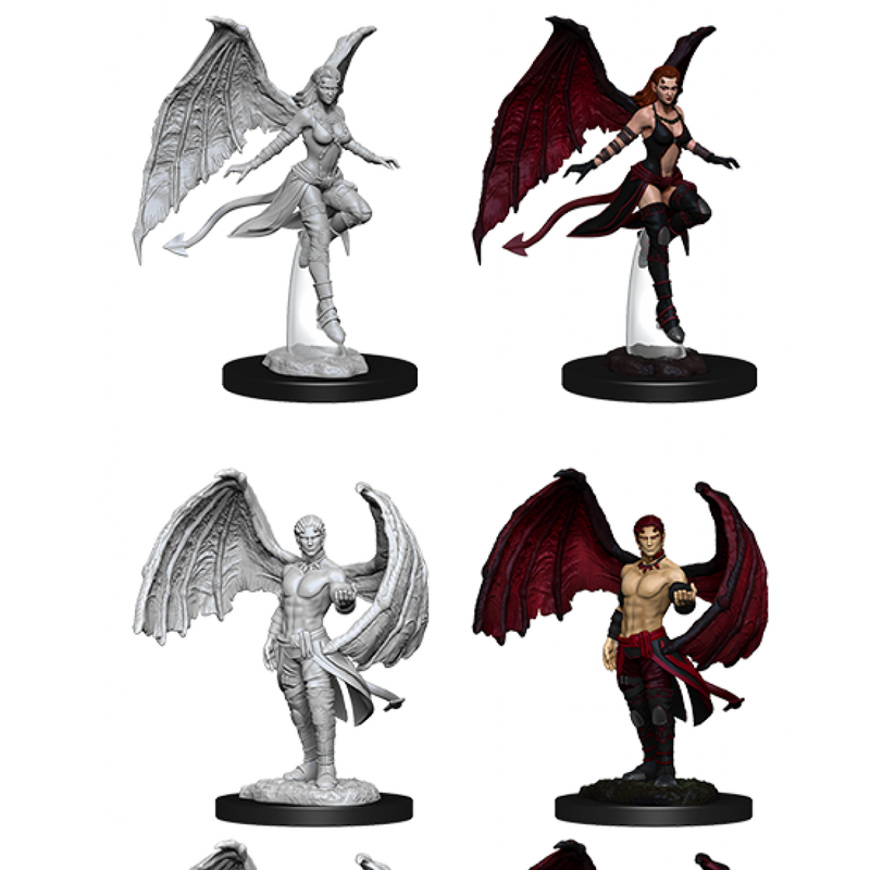 D&D Nolzurs Marvelous Unpainted Miniatures - Succubus & Incubus