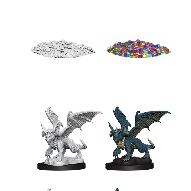 D&D Nolzurs Marvelous Unpainted Miniatures - Blue Dragon Wyrmling