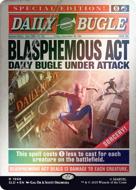 Magic the Gathering - Secret Lair x Marvel's Spider-Man - Daily Bugle Breaking News (Rainbow Foil)