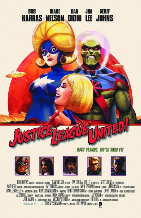 Justice League United #10 (2015) Variant Mars Attacks WB Movie Poster Cover