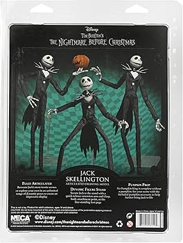 NECA Collectible Nightmare Before Christmas Articulated Action Figure – Jack Skellington with Pumpkin