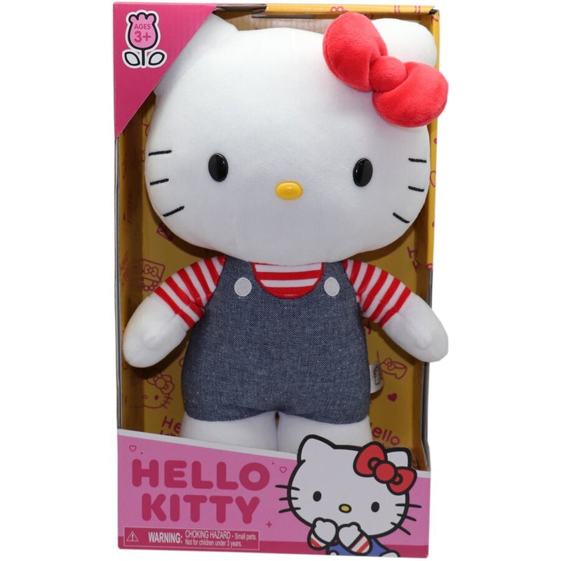 Hello Kitty Medium Plush - Blue Denim Overalls