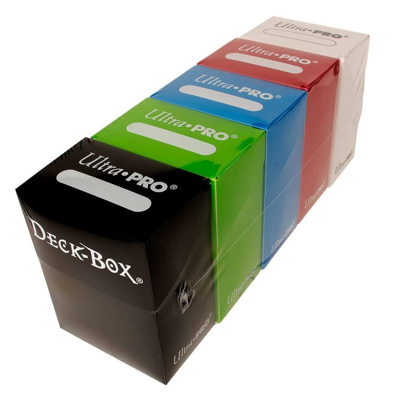 Ultra Pro: Deck Box - 5 Colour pk Bundle (Red, Blue, Green, Black, White)