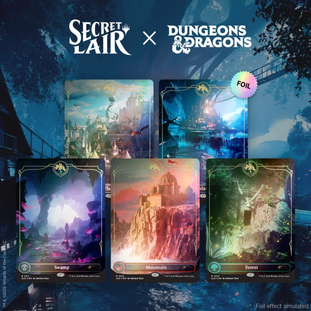 Magic the Gathering - Secret Lair x Dungeon's & Dragon's - Lands of Forgotten Realms (Foil Edition)