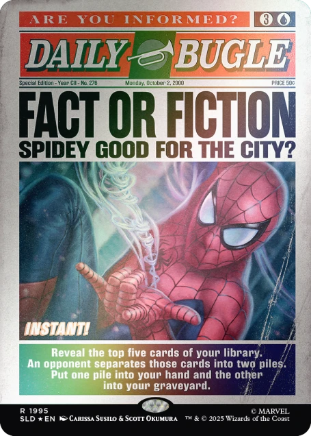 Magic the Gathering - Secret Lair x Marvel's Spider-Man - Daily Bugle Breaking News (Rainbow Foil)