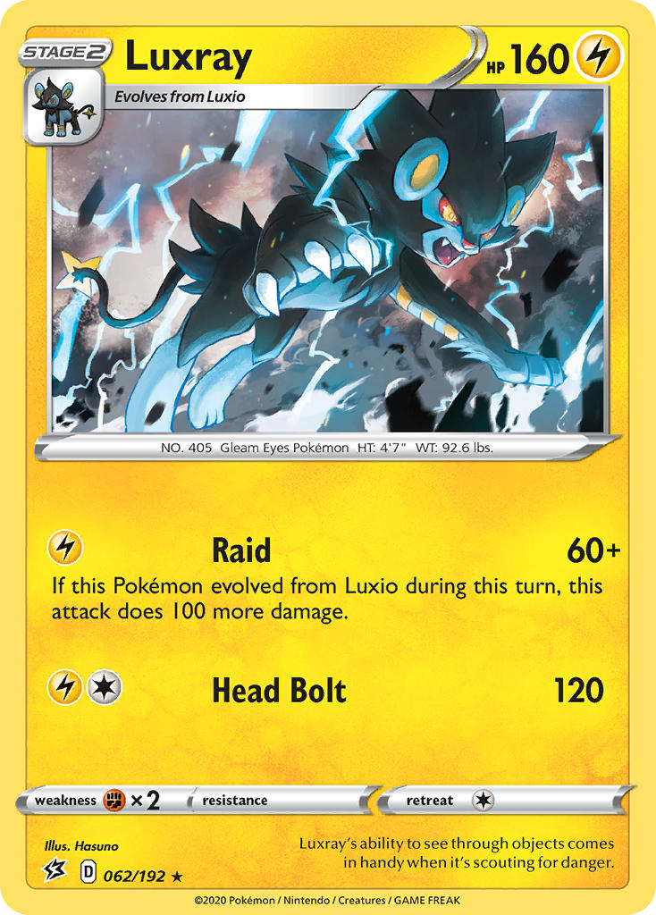 Luxray (062/192) (Theme Deck Exclusive) [Sword & Shield: Rebel Clash]