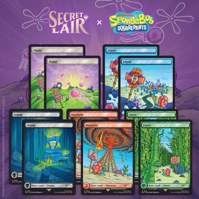 Magic the Gathering - Secret Lair - SpongeBob SquarePants: Lands Under the Sea Standard Edition
