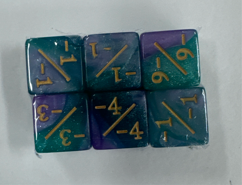 Counter Dice Plastic D6 (6)